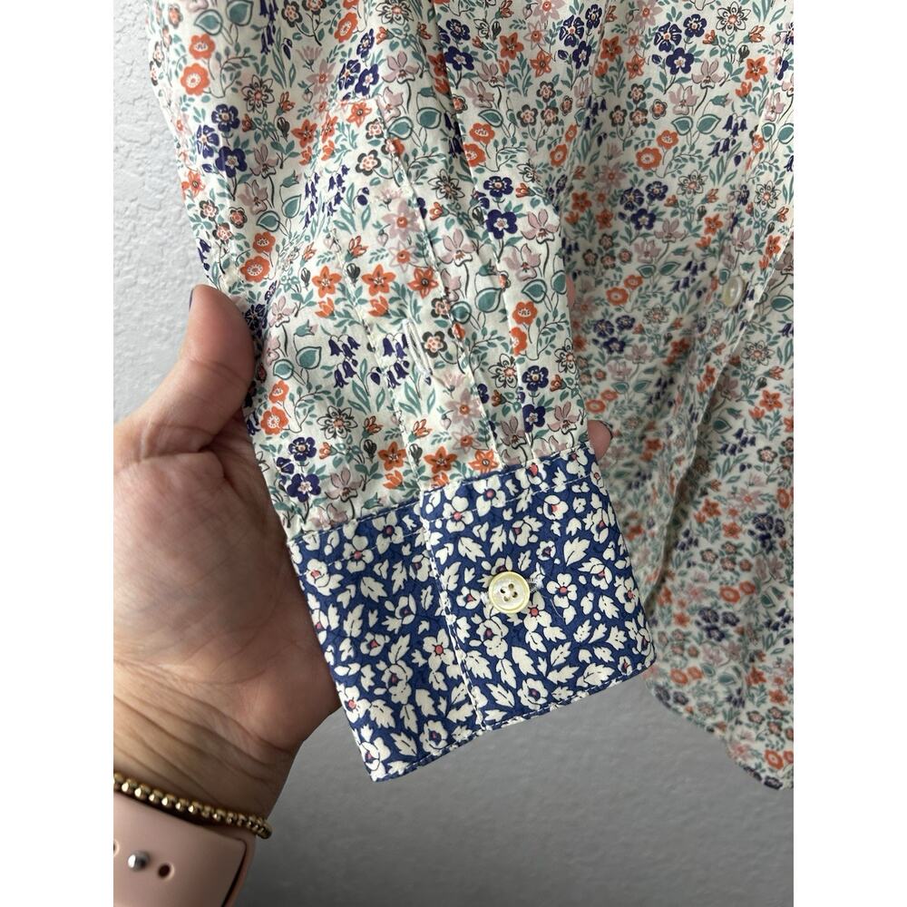 Paul Smith Floral Button Up Blouse Colorful Classic Silk Blend Italian Size 38 - Picture 10 of 10
